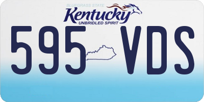 KY license plate 595VDS