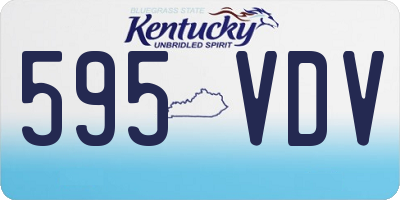 KY license plate 595VDV