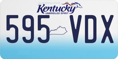 KY license plate 595VDX