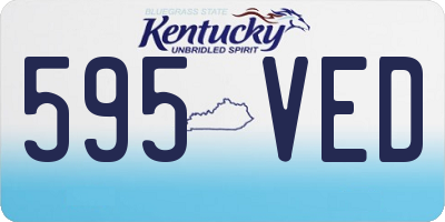 KY license plate 595VED