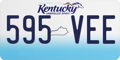 KY license plate 595VEE