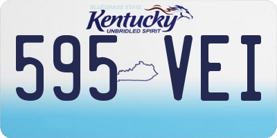 KY license plate 595VEI