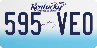 KY license plate 595VEO