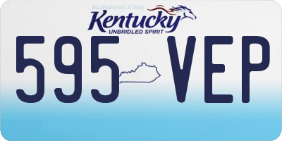 KY license plate 595VEP