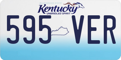 KY license plate 595VER