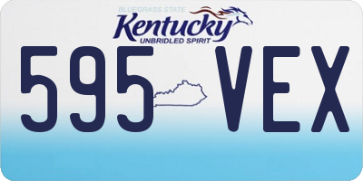 KY license plate 595VEX