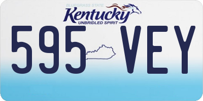 KY license plate 595VEY