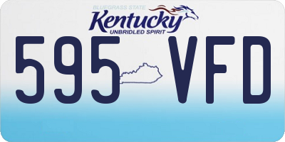 KY license plate 595VFD