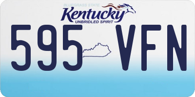 KY license plate 595VFN