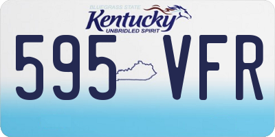 KY license plate 595VFR