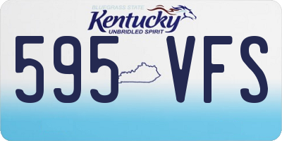 KY license plate 595VFS