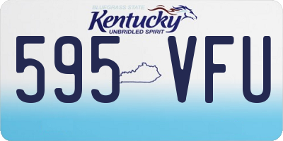 KY license plate 595VFU