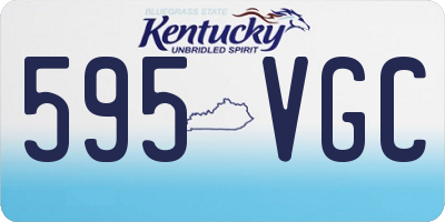 KY license plate 595VGC