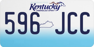 KY license plate 596JCC