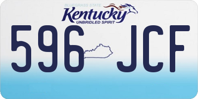 KY license plate 596JCF