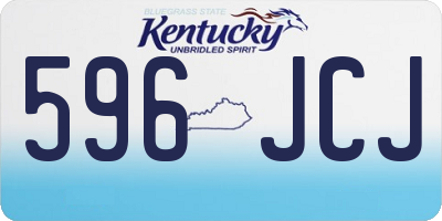 KY license plate 596JCJ