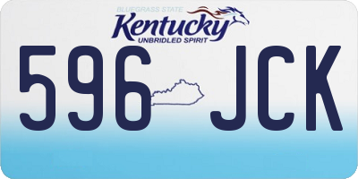 KY license plate 596JCK