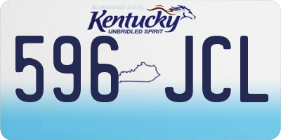 KY license plate 596JCL