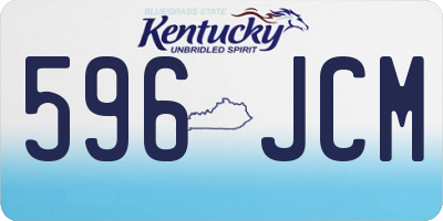 KY license plate 596JCM