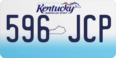 KY license plate 596JCP