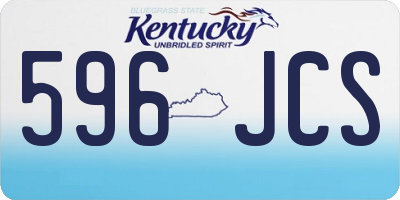 KY license plate 596JCS