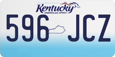 KY license plate 596JCZ
