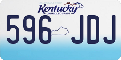 KY license plate 596JDJ