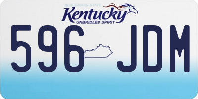 KY license plate 596JDM
