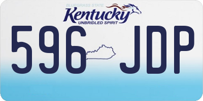 KY license plate 596JDP