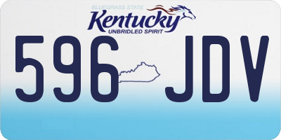 KY license plate 596JDV