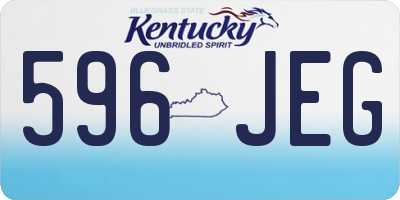 KY license plate 596JEG