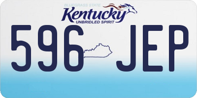 KY license plate 596JEP