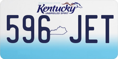 KY license plate 596JET