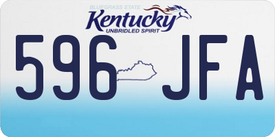 KY license plate 596JFA