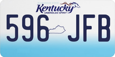 KY license plate 596JFB