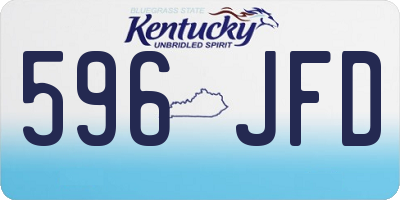 KY license plate 596JFD