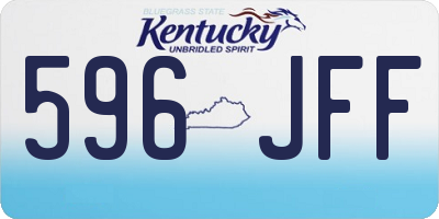 KY license plate 596JFF