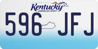 KY license plate 596JFJ