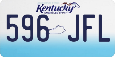 KY license plate 596JFL