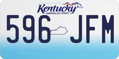 KY license plate 596JFM
