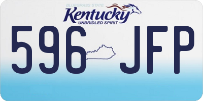 KY license plate 596JFP