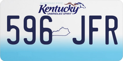 KY license plate 596JFR