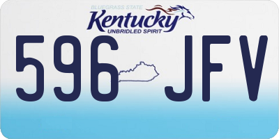 KY license plate 596JFV