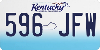 KY license plate 596JFW