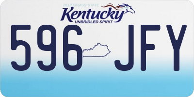 KY license plate 596JFY