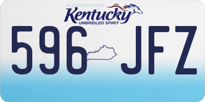 KY license plate 596JFZ