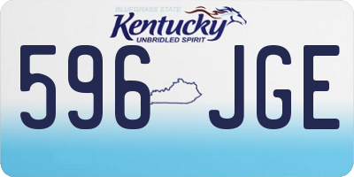 KY license plate 596JGE