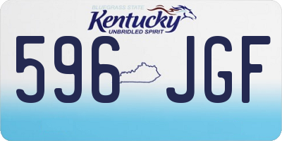 KY license plate 596JGF