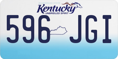 KY license plate 596JGI