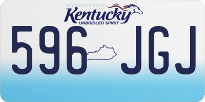 KY license plate 596JGJ